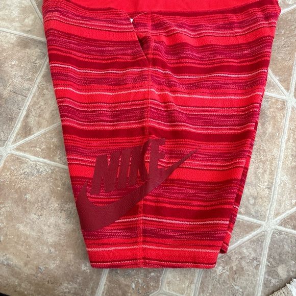 NIKE NICE USED VINTAGE 1994 RETRO MENS FC VENOM RED PINK ORANGE STRIPE SHORTS L - Picture 2 of 11